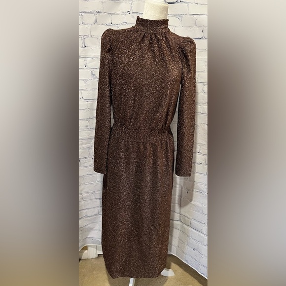 Ryegrass Long Sleeve Mock Neck Knit Dress Black SZ medium - Picture 2 of 10